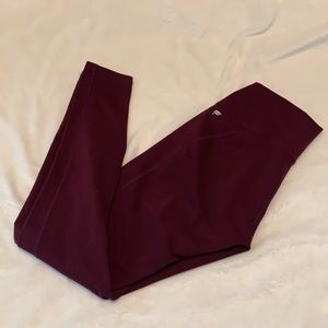 Fabletics Define High-Waisted Legging | S | Burgundy